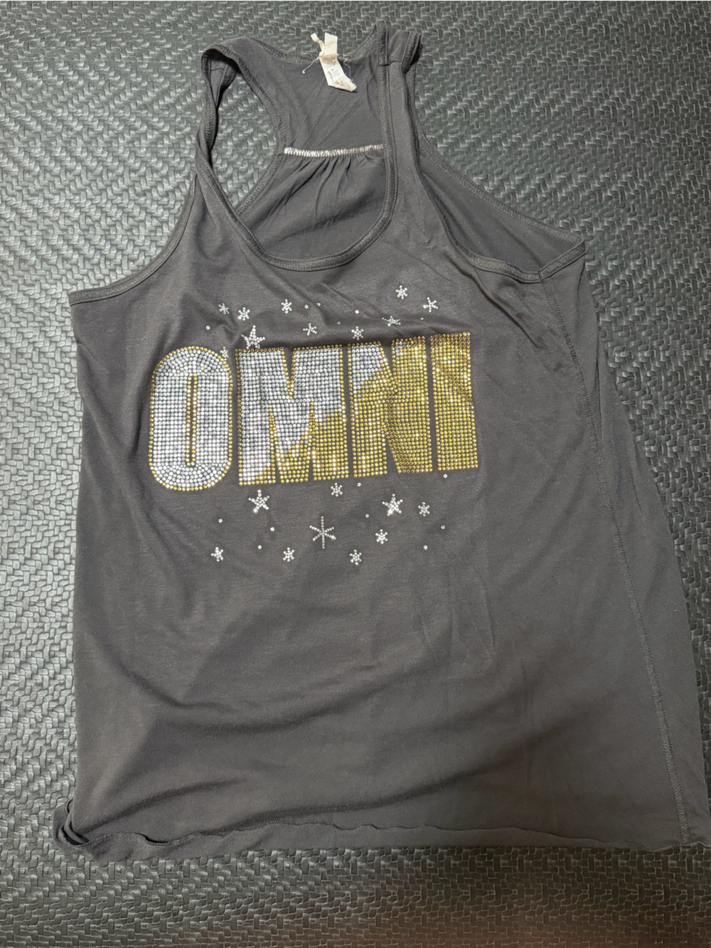 Women’s Black Rhinestone ‘OHM’ Graphic Tank - Unbranded